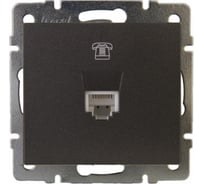 Телефонная розетка LEZARD RAIN евро цв. черный графит матовый 703-4188-137