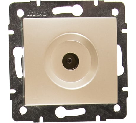 Телевизионная розетка LEZARD KARINA проходная жемчужно-белый перламутр 707-3088-129