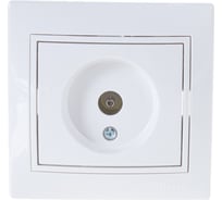 Телевизионная розетка LEZARD MIRA оконечная белый с белой вставкой 701-0202-130