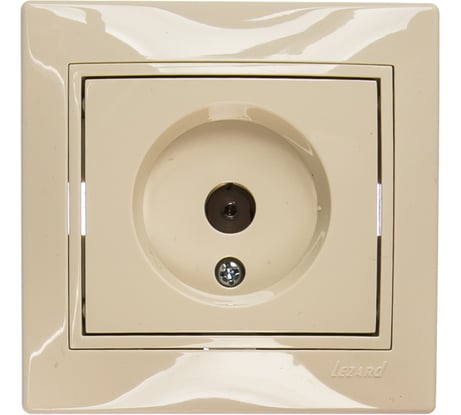 Телевизионная розетка LEZARD MIRA проходная крем со вставкой 701-0303-129