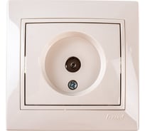 Телевизионная розетка LEZARD MIRA оконечная крем со вставкой 701-0303-130