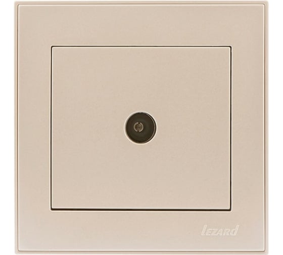 Телевизионная розетка LEZARD RAIN оконечная крем 703-0303-130