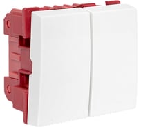 Выключатель EKF 2-клавиши, 10А, без индикатора E2MV10-023-10