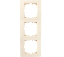Трехместная вертикальная рамка LEZARD KARINA б/ вст крем 707-0300-153
