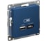 Розетка usb a+c Systeme Electric Atlasdesign аквамарин 45w, fast charge (qc.pd) ATN001129 1