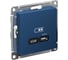 Розетка usb c Systeme Electric Atlasdesign аквамарин 65w, fast charge (qc.pd) ATN001127 1