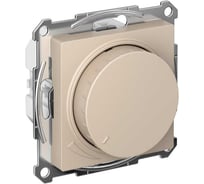 Светорегулятор (диммер) Systeme Electric Atlasdesign поворотно-нажимной, led, rc, песочный ATN001223