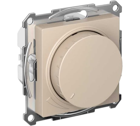 Светорегулятор (диммер) Systeme Electric Atlasdesign поворотно-нажимной, led, rc, песочный ATN001223