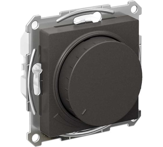 Светорегулятор (диммер) Systeme Electric Atlasdesign базальт поворотно-нажимной, led, rc, 400вт, механизм ATN001423 1