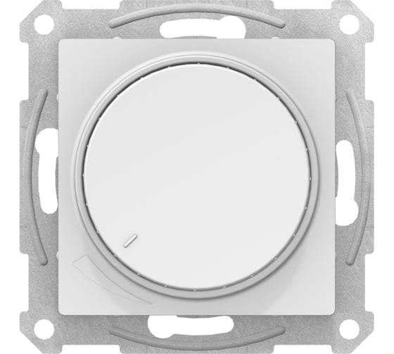 Светорегулятор (диммер) Systeme Electric Atlasdesign лотос поворотно-нажимной, led, rc, 400вт, механизм ATN001323