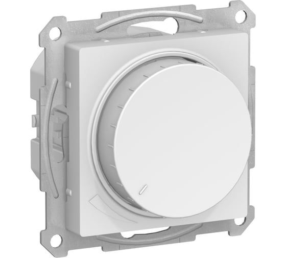 Светорегулятор (диммер) Systeme Electric Atlasdesign лотос поворотно-нажимной, led, rc, 400вт, механизм ATN001323