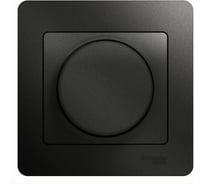 Универсальный светорегулятор (диммер) Systeme Electric Glossa антрацит 600вт/ва (в сборе с рамкой) GSL000736