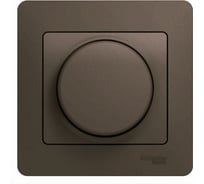 Универсальный светорегулятор (диммер) Systeme Electric Glossa шоколад 600вт/ва (в сборе с рамкой) GSL000836