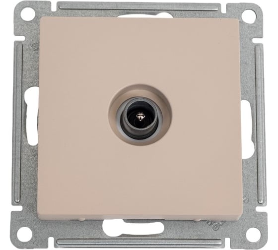 Проходная tv розетка Systeme Electric Atlasdesign песочный 4db ATN001292 1