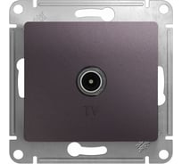 Проходная tv розетка Systeme Electric Glossa сиреневый туман 4db GSL001492