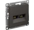 Двойная компьютерная розетка rj45+rj45 Systeme Electric Atlasdesign базальт кат.5е, механизм ATN001485 1