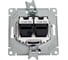 Двойная компьютерная розетка rj45+rj45 Systeme Electric Atlasdesign базальт кат.5е, механизм ATN001485 5