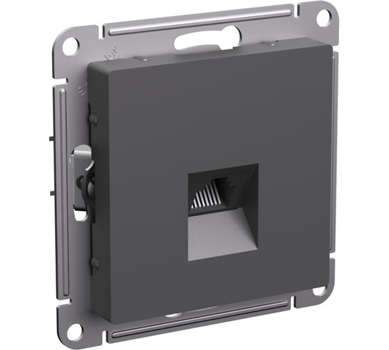 Компьютерная розетка rj45 Systeme Electric Atlasdesign базальт кат. 5е, механизм ATN001483 1
