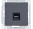 Розетка компьютерная Systeme Electric AtlasDesign, RJ45, 5e, механизм, Базальт ATN001483 1
