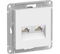 Двойная компьютерная розетка rj45+rj45 Systeme Electric Atlasdesign лотос кат.5е, механизм ATN001385