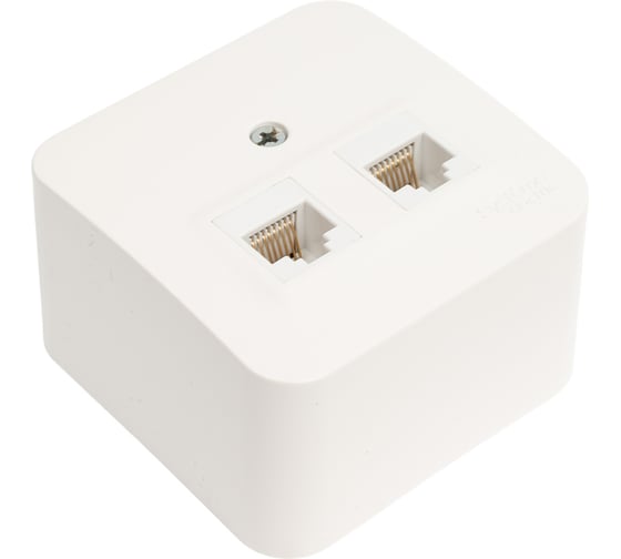 2-ая компьютерная розетка rj45, Systeme Electric Blanca о/у с изол. пласт. молочный кат.5e BLNIA045452