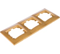 Трехместная горизонтальная рамка LEZARD MIRA ясень 701-4700-148