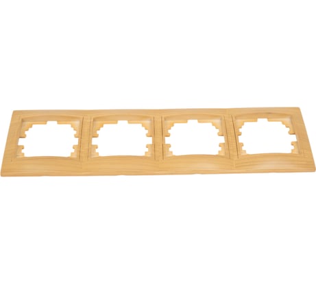 Четырехместная горизонтальная рамка LEZARD MIRA ясень 701-4700-149