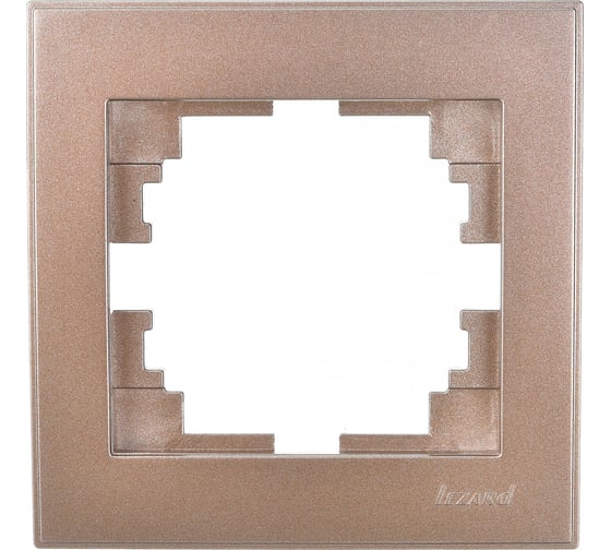 Горизонтальная рамка LEZARD RAIN с вст. цв. бронза матовый 703-3131-146
