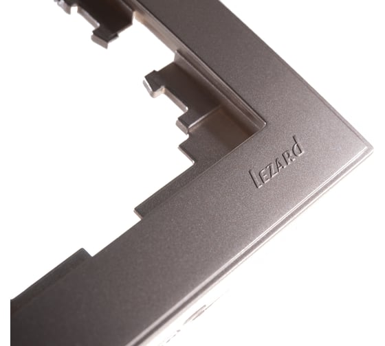 Двухместная горизонтальная рамка LEZARD RAIN с вст. цв. бронза матовый 703-3131-147