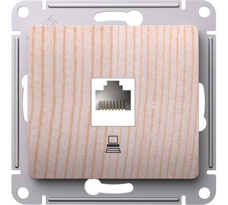 Компьютерная розетка rj45 Systeme Electric Glossa сосна кат.5е, механизм GSL001581K