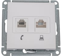 Розетка rj11+rj45 Systeme Electric Wessen 59 белый кат.5e RSI-251TK5E-1-86