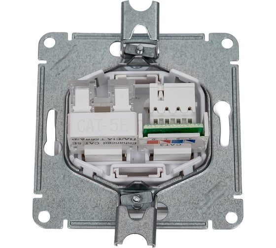 Розетка rj11+rj45 Systeme Electric Wessen 59 белый кат.5e RSI-251TK5E-1-86