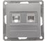 Розетка rj11+rj45 Systeme Electric Wessen 59 матовый хром кат.5e RSI-251TK5E-5-86 1