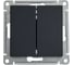 2-клавишный выключатель Systeme Electric Atlasdesign базальт сх.5, 10ах, механизм ATN001451 3