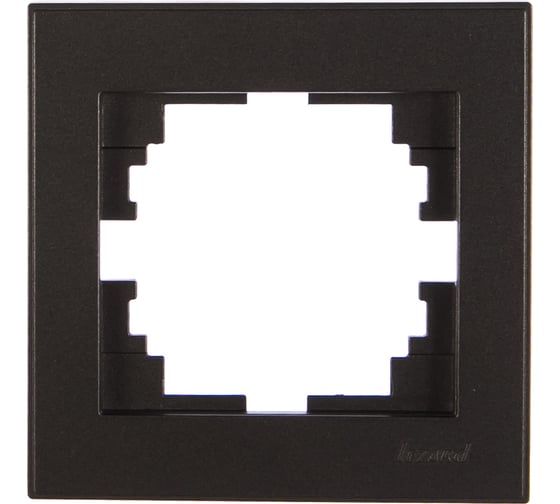 Горизонтальная рамка LEZARD RAIN с вст. цв. черный графит матовый 703-4141-146