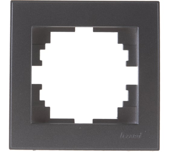 Горизонтальная рамка LEZARD RAIN с вст. цв. черный графит матовый 703-4141-146