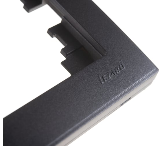 Горизонтальная рамка LEZARD RAIN с вст. цв. черный графит матовый 703-4141-146