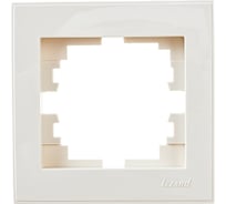 Горизонтальная рамка LEZARD RAIN крем с бок. вст. 703-0303-146