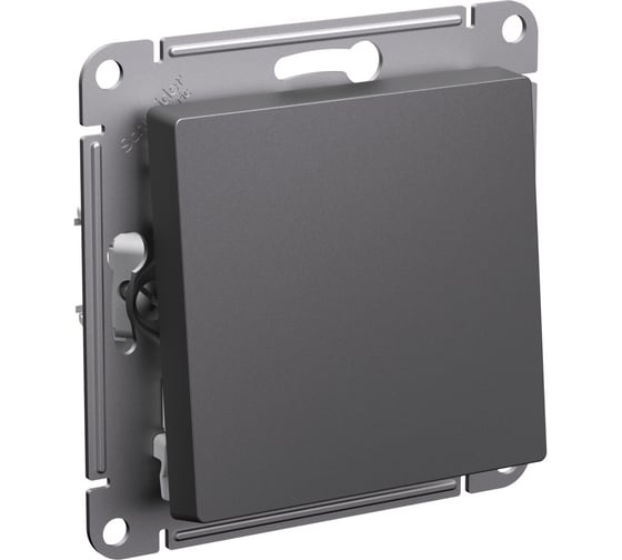 1-клавишный выключатель Systeme Electric Atlasdesign базальт сх.1, 10ах, механизм ATN001411