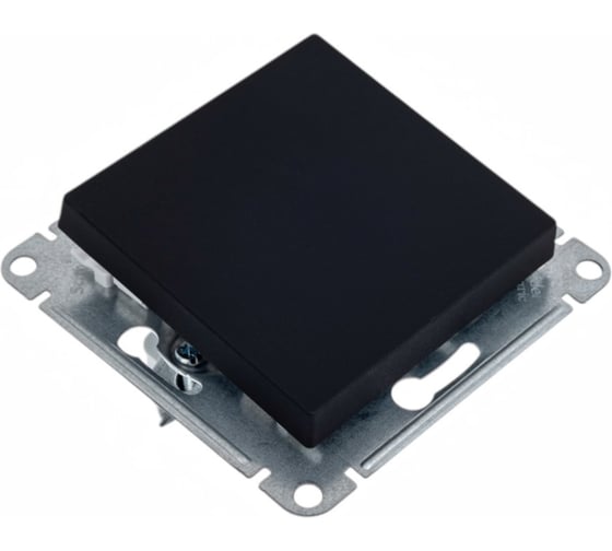1-клавишный выключатель Systeme Electric Atlasdesign карбон 2-полюсный, 10а, механизм ATN001021