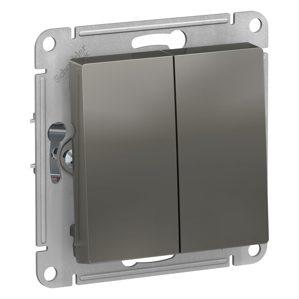 2-клавишный выключатель с самовозвратом Systeme Electric Atlasdesign ...
