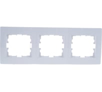 Трехместная горизонтальная рамка LEZARD KARINA б/ вст белая 707-0200-148