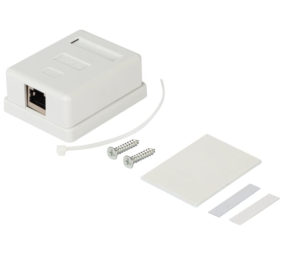 Компьютерная розетка ЭРА RJ45 категория 5е экранированная, 1 порт Б0056903