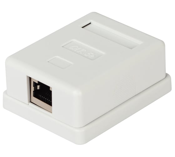 Компьютерная розетка ЭРА RJ45 категория 5е экранированная, 1 порт Б0056903