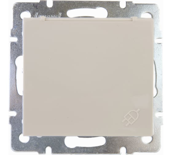 Розетка LEZARD RAIN с/ з с крышкой керамика крем 703-0388-123