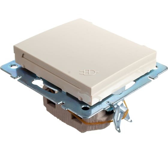 Розетка LEZARD RAIN с/ з с крышкой керамика крем 703-0388-123
