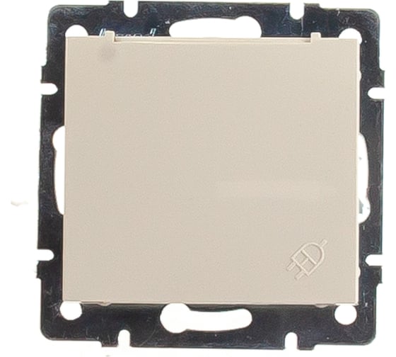 Розетка LEZARD RAIN с/ з с крышкой керамика крем 703-0388-123