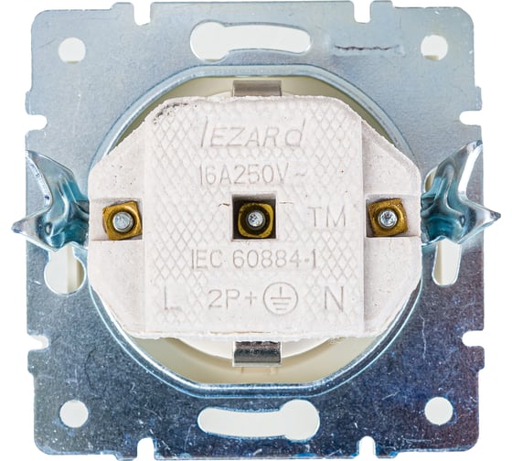 Розетка LEZARD RAIN с/ з керамика крем 703-0388-122