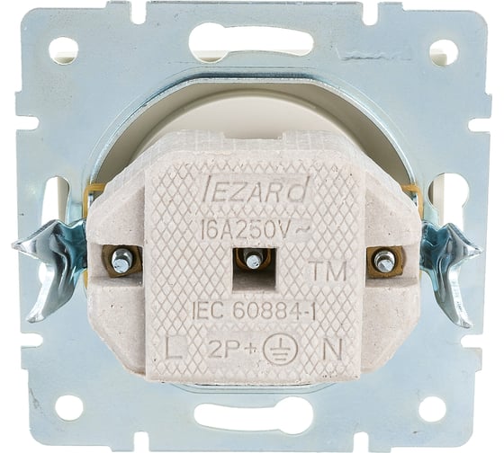 Розетка LEZARD RAIN б/ з керамика крем 703-0388-121