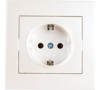 Розетка LEZARD RAIN с/ з керамика жемчужно-белый металлик 703-3030-122